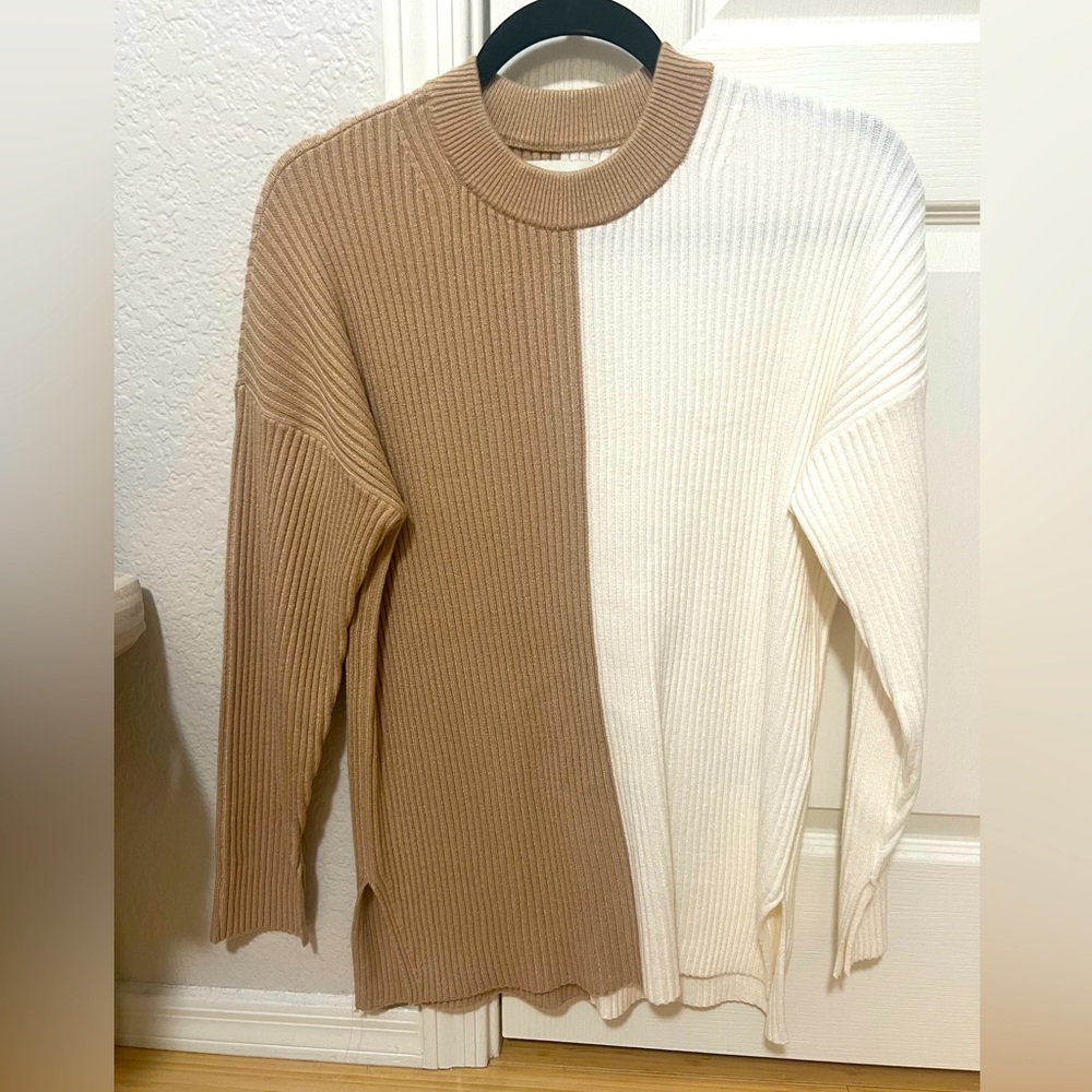 Two-tone sweater